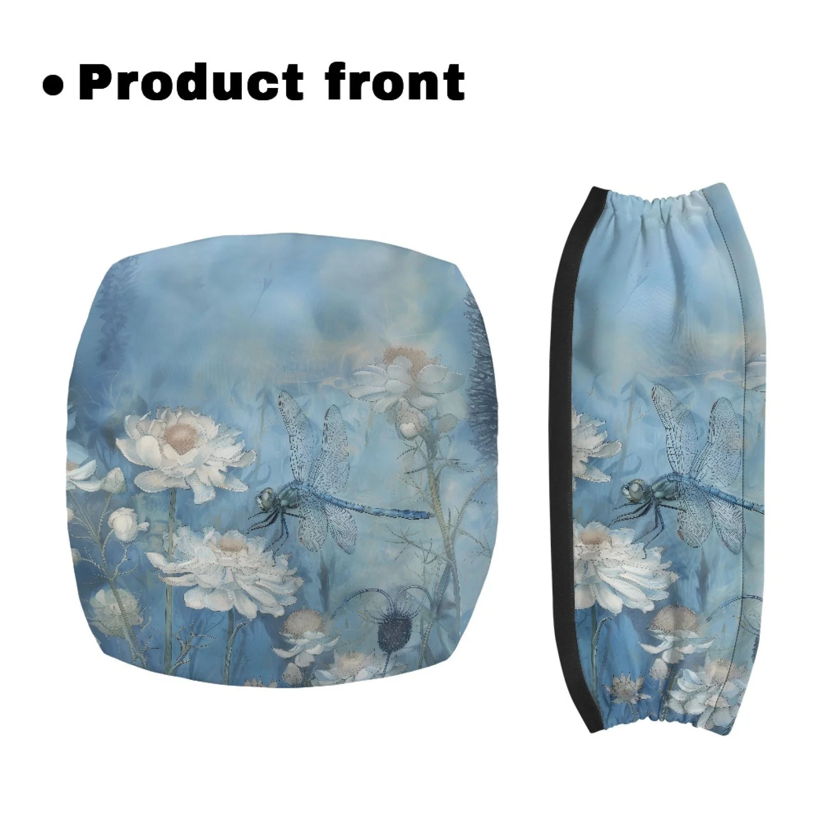 Coloranimal Adjustable Removable and Washable Set of 2 Rollator Seat Back Rest Covers for Seniors for Outdoors Dragonfly