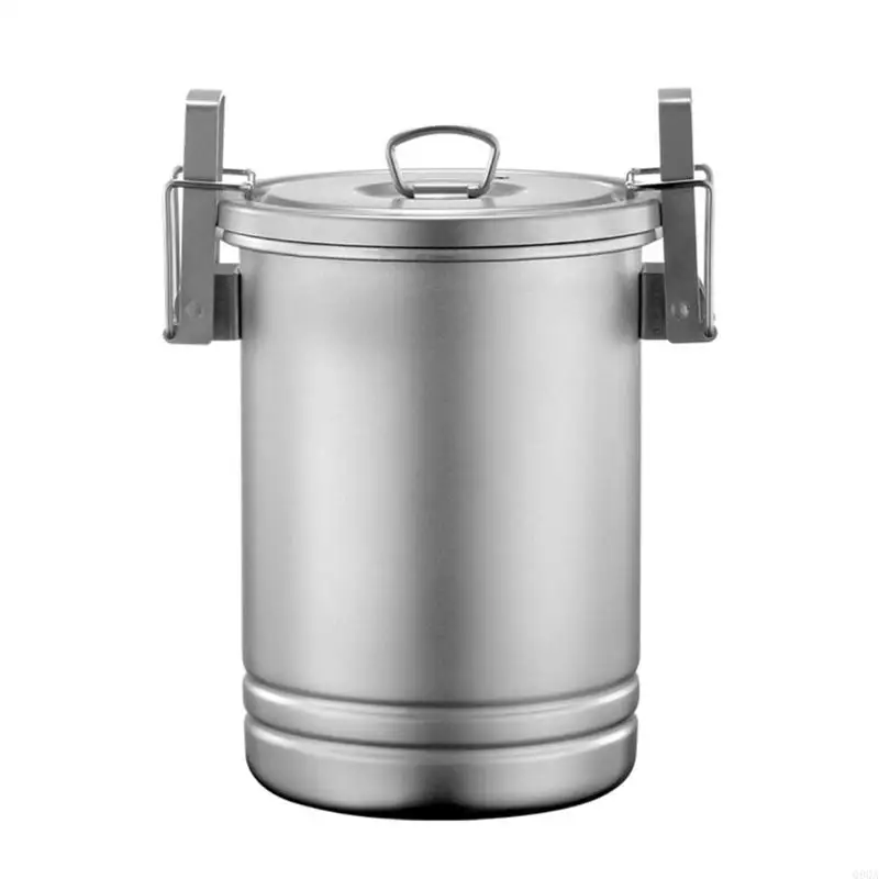 Q9QA Stainless Steels Rice Cooker Steaming Pots Camping Hiking Rice Soup Cooking Pots Outdoor Picnics Cookware Enduring