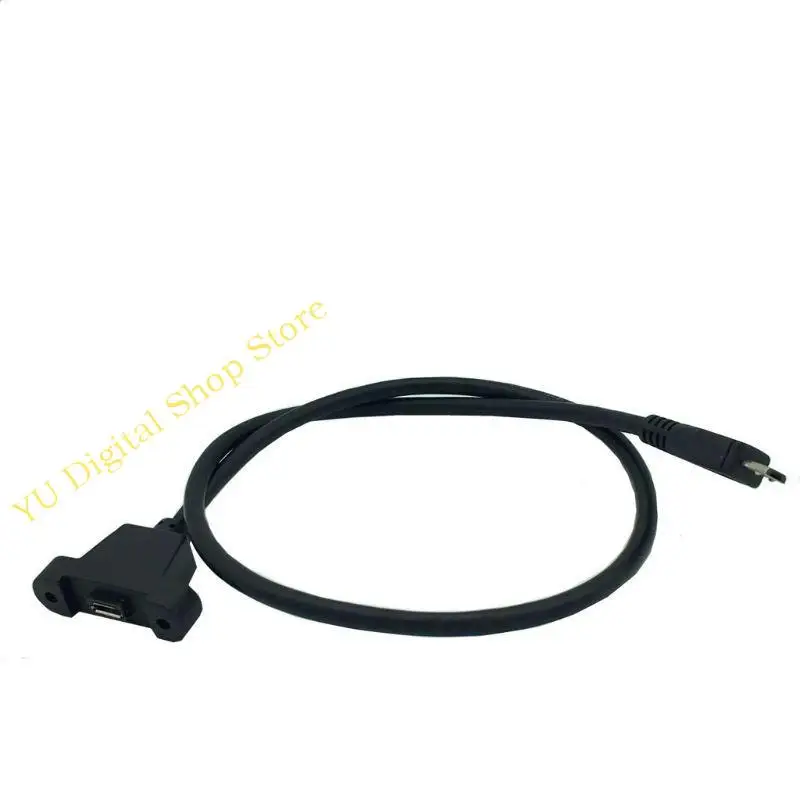 96BA Extension Cable Cord 30/50cm Extender Wire with Screw Panel Mount Hole 480Mbps