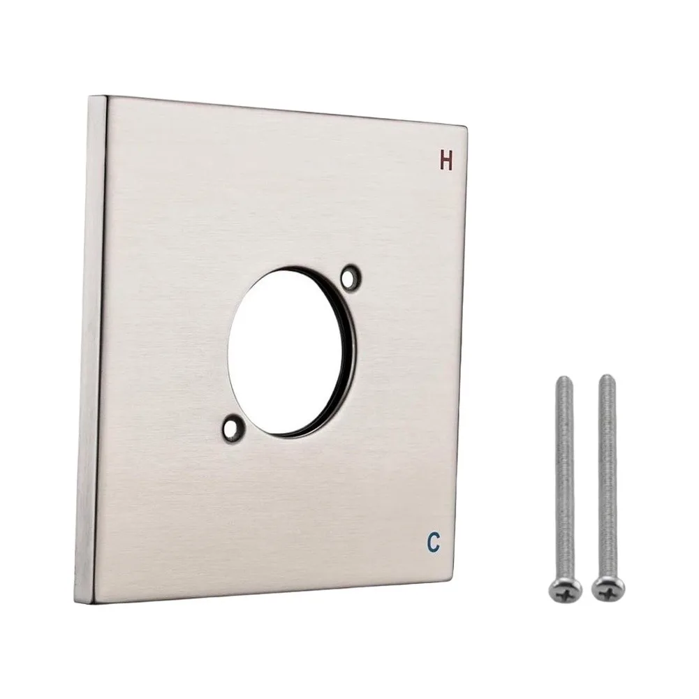 Matte Black Shower Replacement Cover for 1314 Single Handle Tub Shower Fixtures - 6.5 inch 304 Stainless Steel Trim Plate