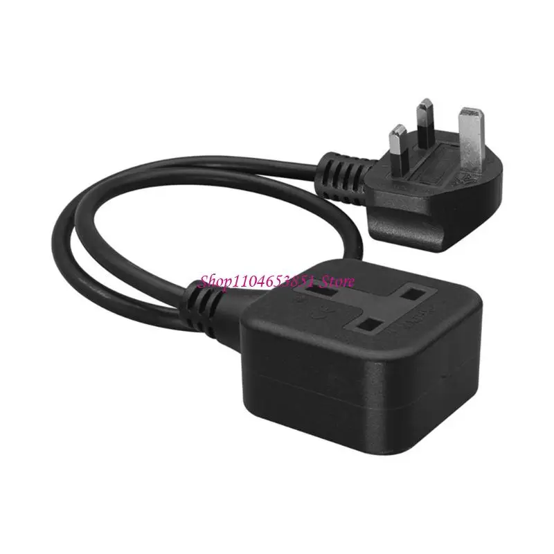 British Power Adapters Cord 3 Prongs Male to Female BS1363 Electrical Extension Cable Heat Resistant Outer Jackets 