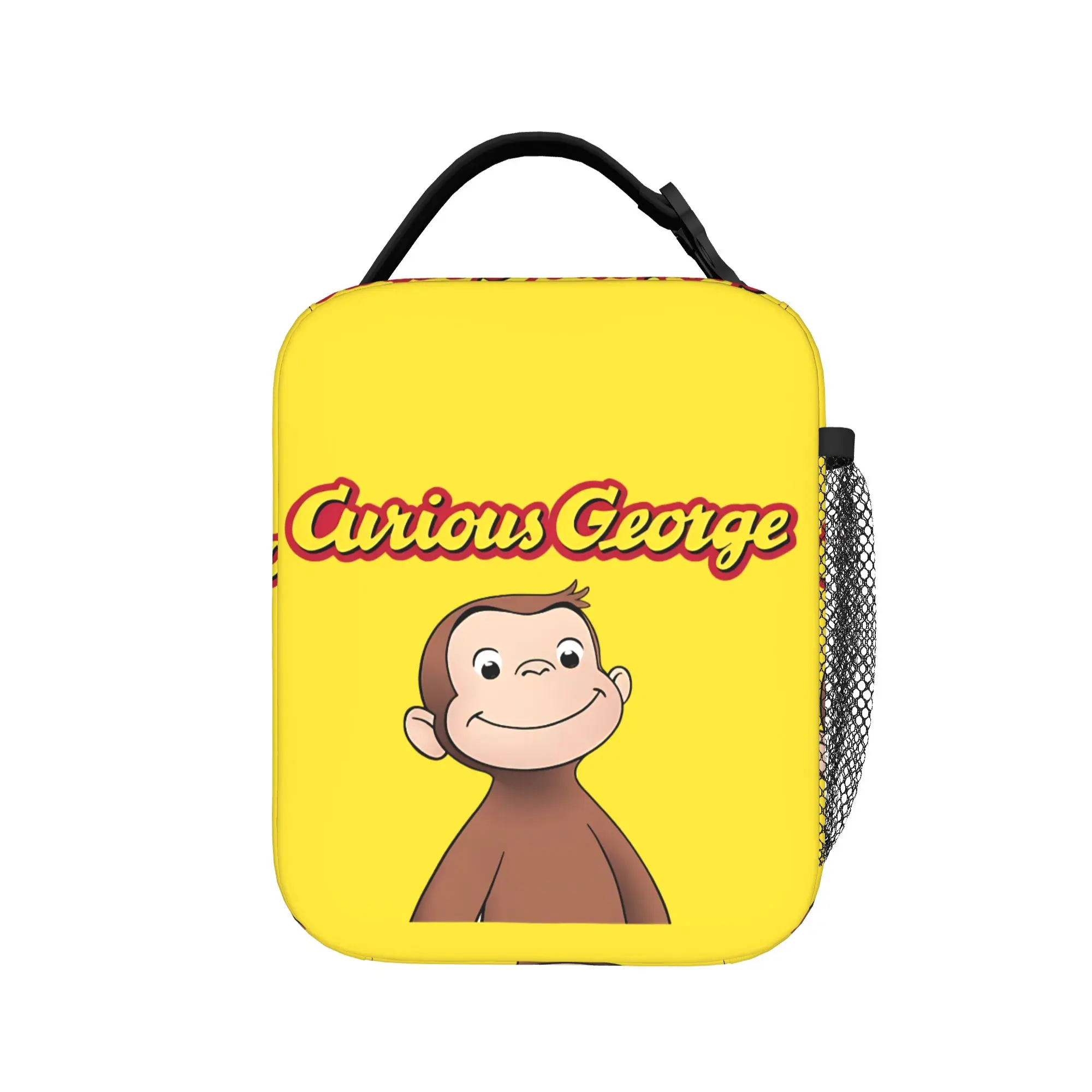 

Сумка для обеда Curious George Collage, винтажный ланч-бокс для девочек, удобная сумка-холодильник для пикника, водонепроницаемая сумка-тоут с принтом, сумки для еды