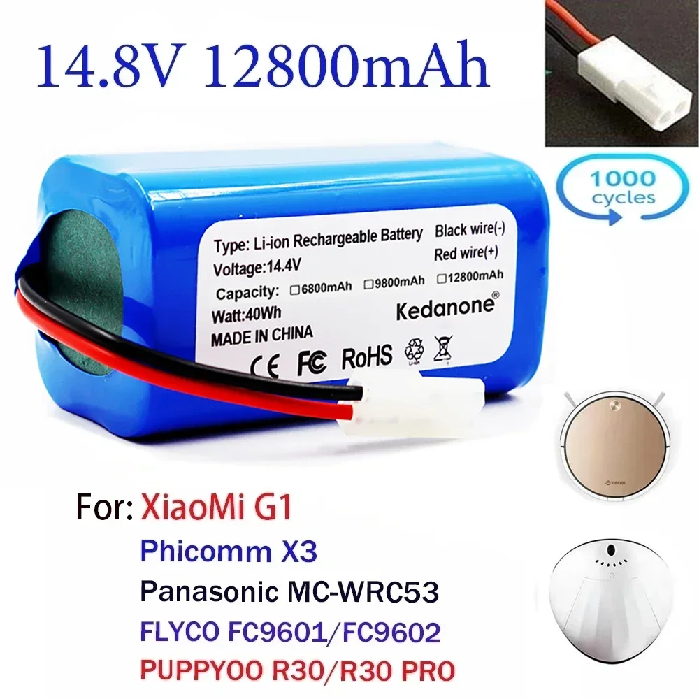 

Original 14.8V 12800mAh Li-ion Battery For Xiaomi G1 MI Robot Vacuum-Mop Essential MJSTG1 Robot Vacuum Cleaner Accessories