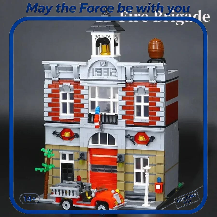 New 2231PCS Street View Series Building Blocks Fire Brigade Puzzle Model Toy Birthday Christmas Gifts Educational Blocks Tools