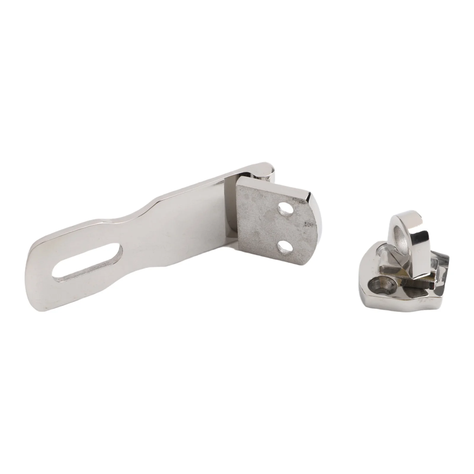 4mm Thick Swivel Safety Hasp Easy Installation Swivel Mechanism 316 Stainless Steel 4mm Thick Stainless Polished Finish