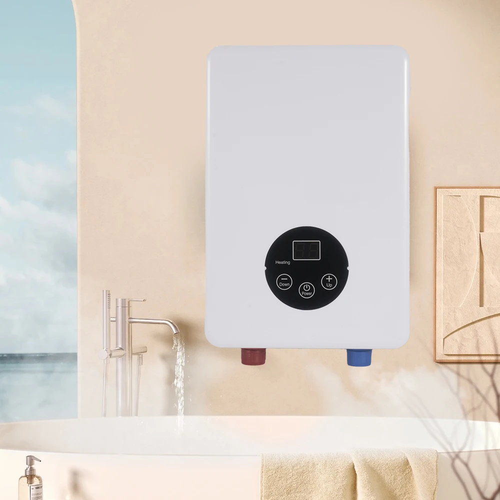 Electric Smart LED Tankless Instantaneous Water Heater with Touch Control for Hotel & Household Use Bathroom and Kitchen