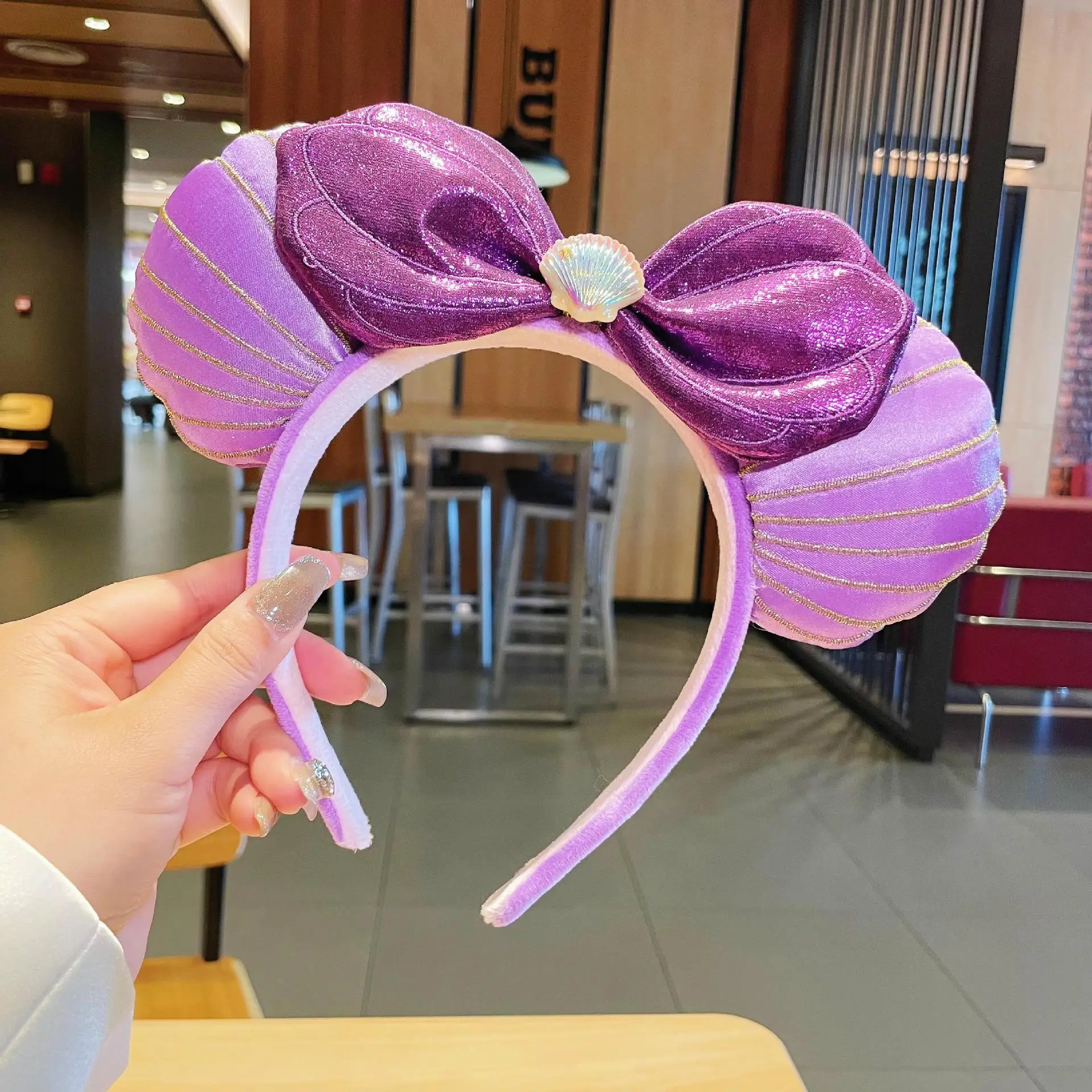 Rainbow Gradient Disney Amusement Park Hair Hoop Headband Bow Cute Hair Accessories Headwear