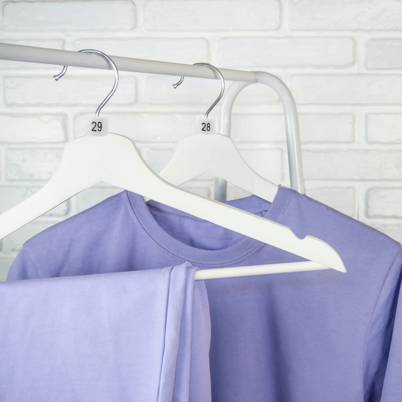 

180pcs Pants Hanger Markers Round White Plastic Tags 25-33 For Clothing Rack Organization Hanger Size Labels Closet Clothes