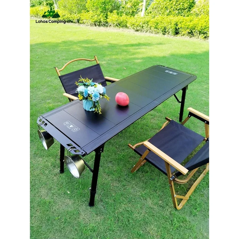 Lohascamping Folding IGT Table 5 Unit Lightweight Table Backpack Roll Table Expand Adjustable Leg Desk Desktop Burner BBQ Table
