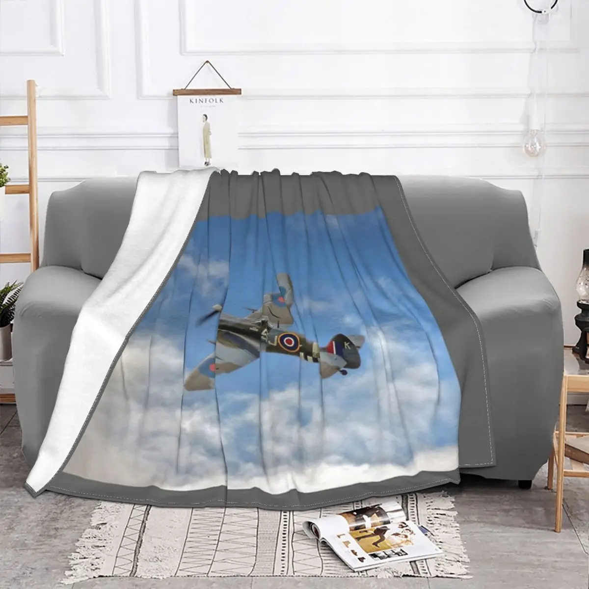 Spitfire Lf Ix 126 Squadron Quilt Blankets Couple Blankets Home And Decoration Throw Blanket