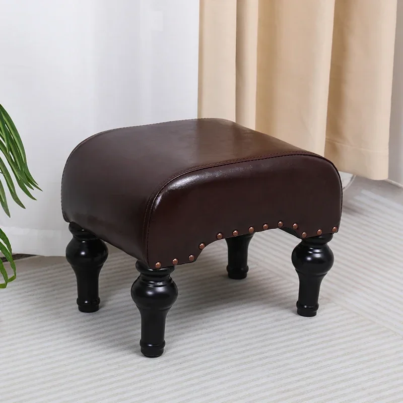 

Home Shoe Changing Stool Art Low Stool Living Room Light Luxurysoft Pack Bench Ottoman Children's Shoes Leather Stool