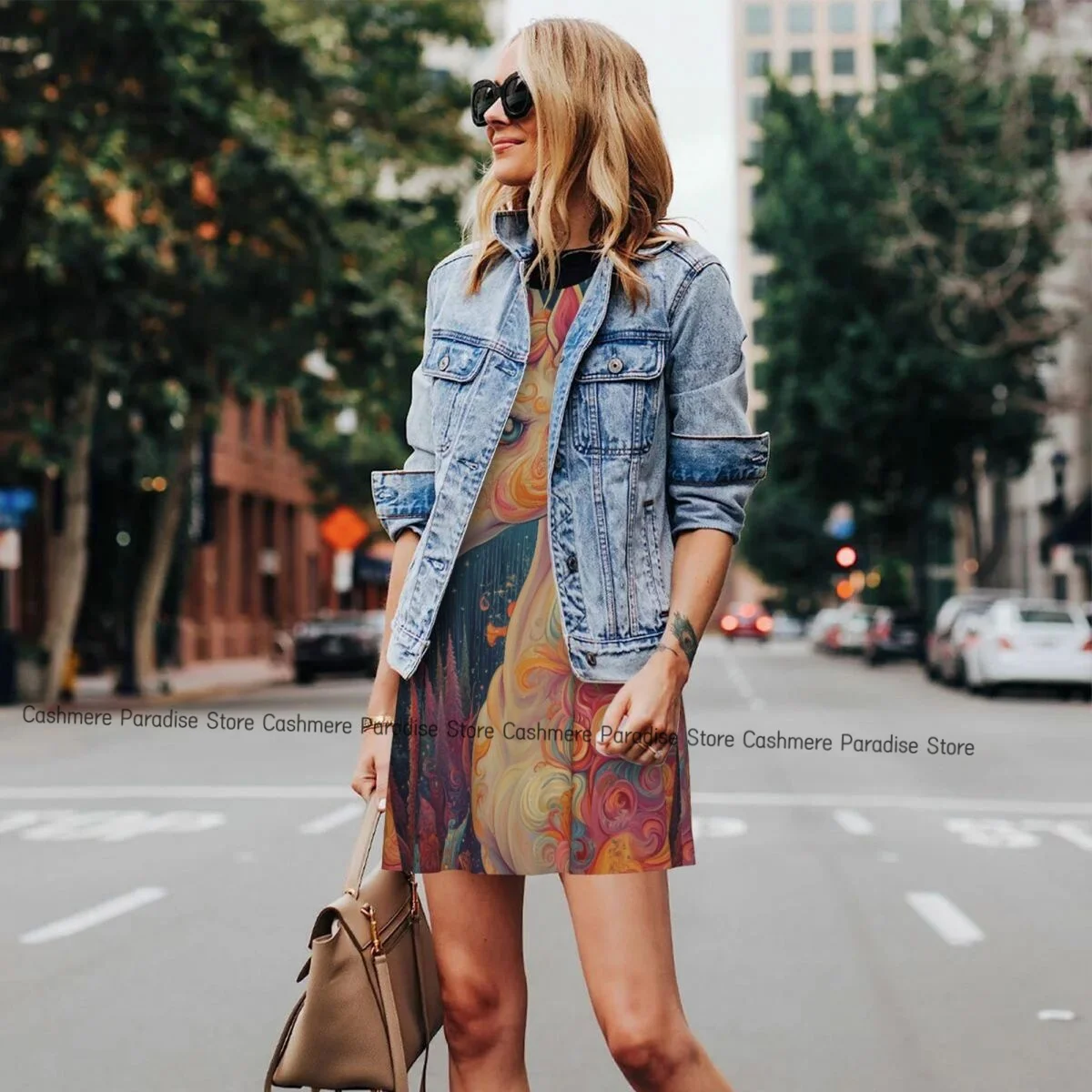 فستان نسائي فانتاسي يونيكورن صيفي كاجوال فساتين تي شيرت لتغطية الشاطئ فستان بدون أكمام #5