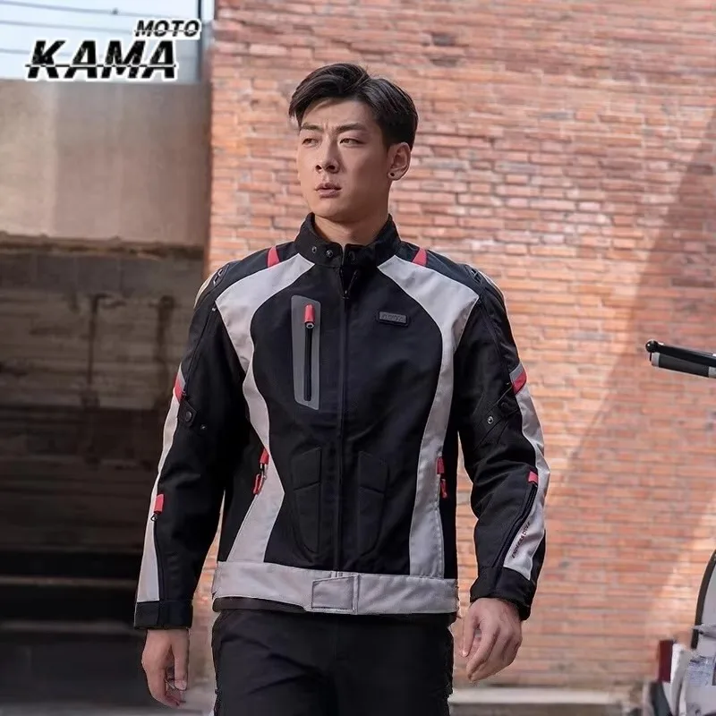 Men's Motorcycle Jacket Windproof Tensile Suit Waterproof Winter Moto Motocross Racing Suit Motorcycle Travel Riding Clothing