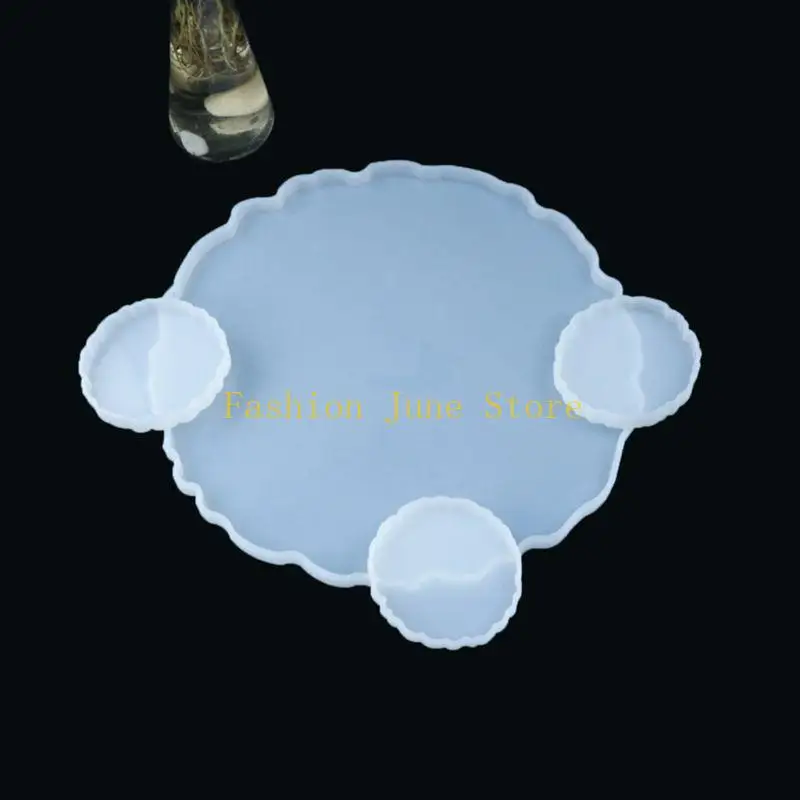 

N5KA Сервировочная подставка для чашек Borad, поднос, кристаллическая форма для эпоксидной смолы, форма для литья фруктовой