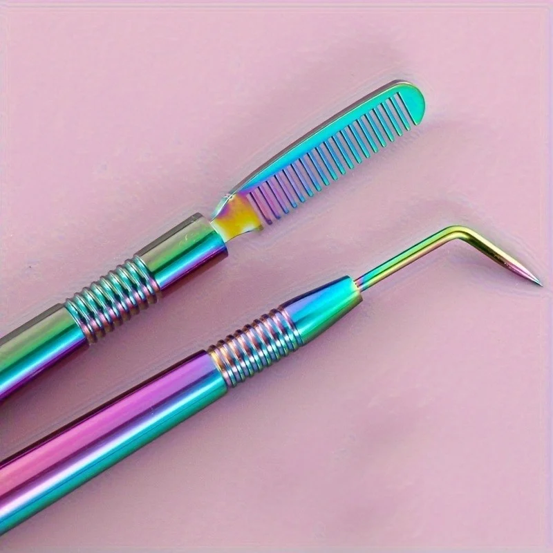 1pc Stainless Steel Eyelash Extension Aid, Eyelash Lift Perm Tool Lash Separator Tint Tool Metal Lash Lift Rods Tool