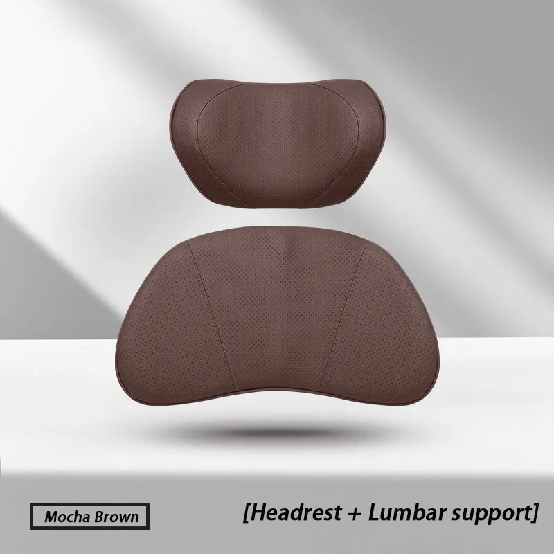 Car Seat Backrest Pillow Neck Support Cushion Automotive Interior Accessories For Porsche Vehicles Seat Lumbar Support Pad 6