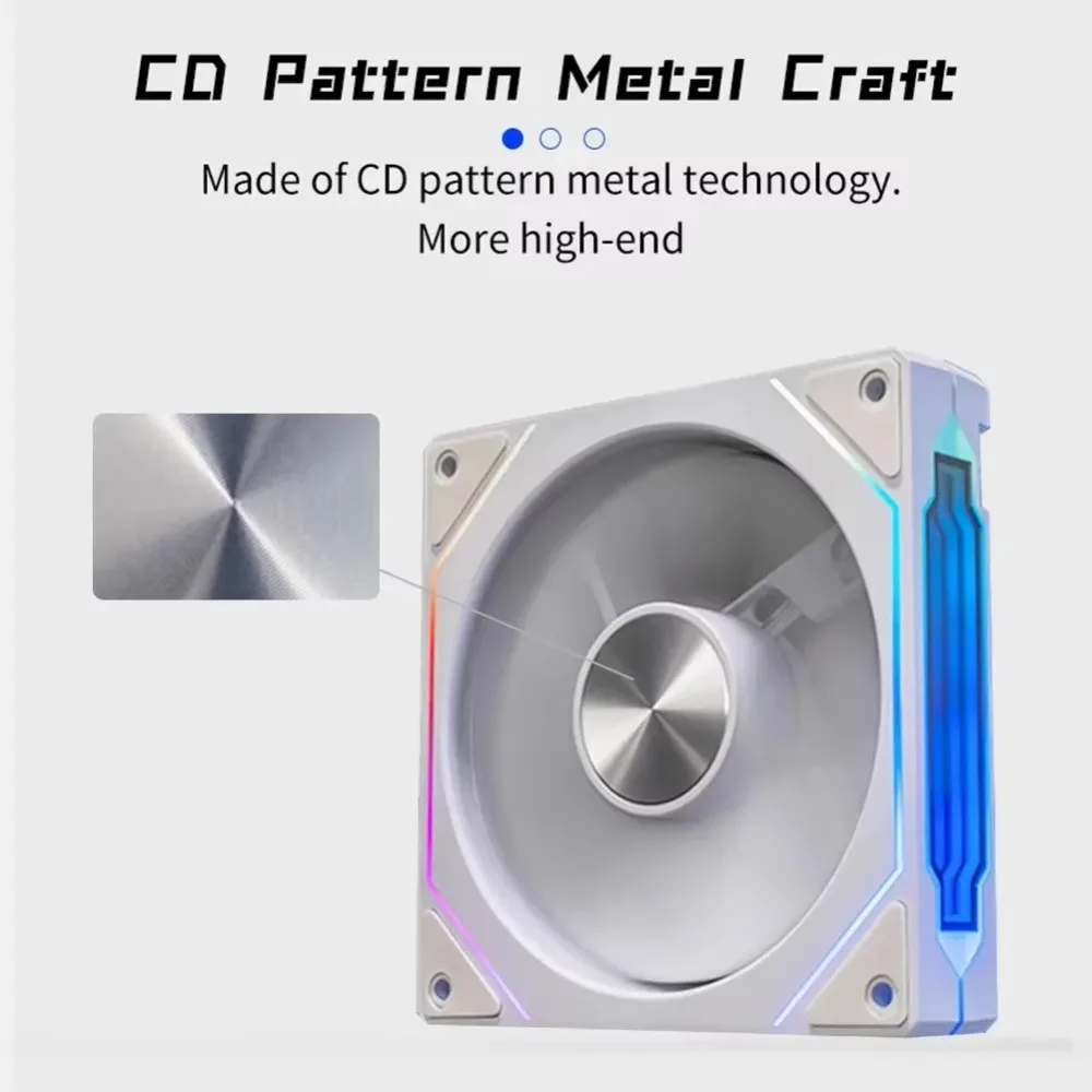 Prism 4RS Cooling Computer Case Fan PWM 4PIN 800-1800RPM 5V 3PIN ARGB SYNC 58.36CFM High Air Volume Infinity Mirror Design