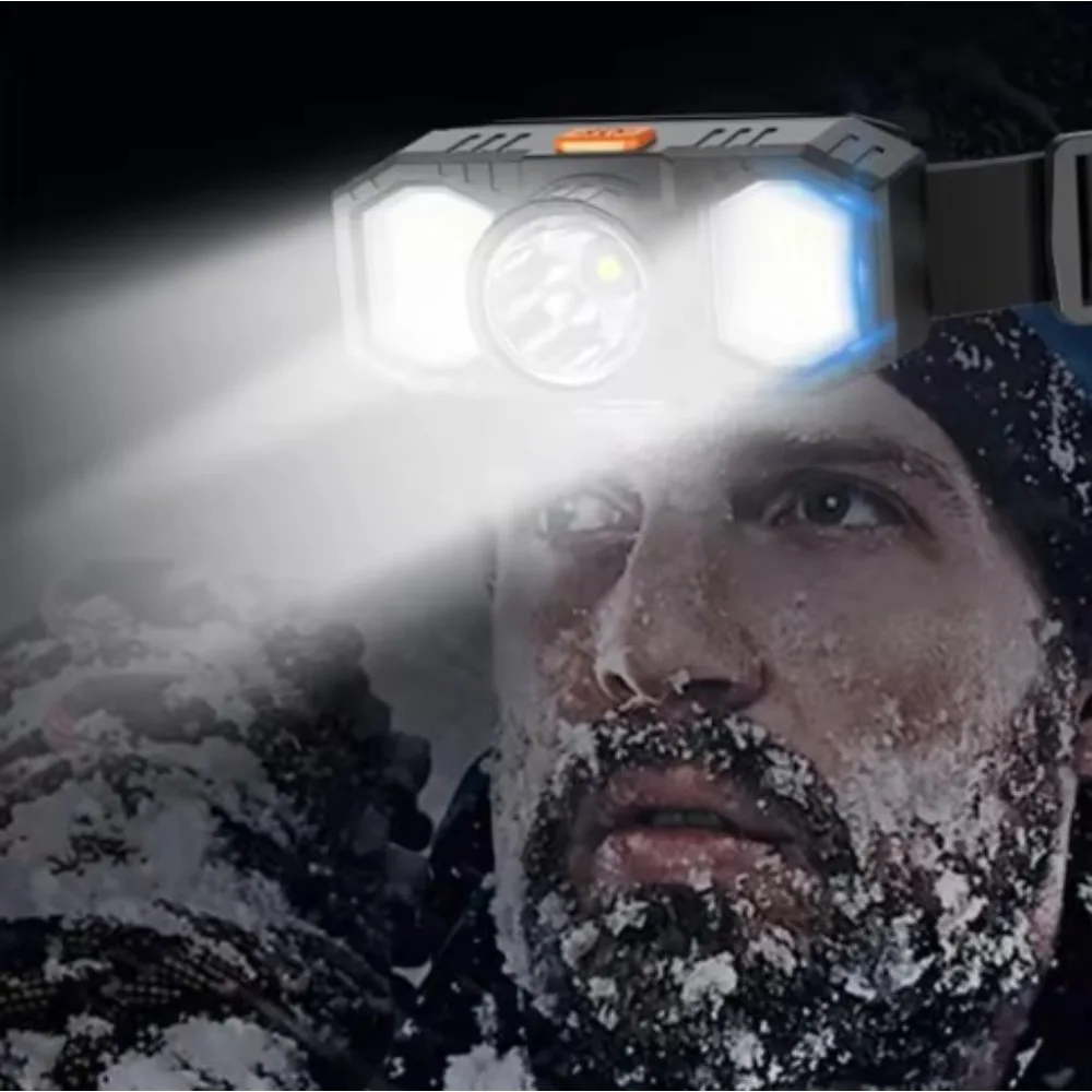 Portable USB Rechargeable IP65 Waterproof 3 Modes Powerful Headlamp LED Fishing Headlight Head-mounted Lamp for Outdoor Camping view 4
