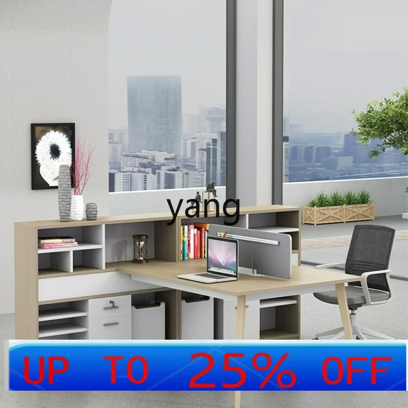 

LH workstation desk simple modern staff desk company finance office desk and chair combination