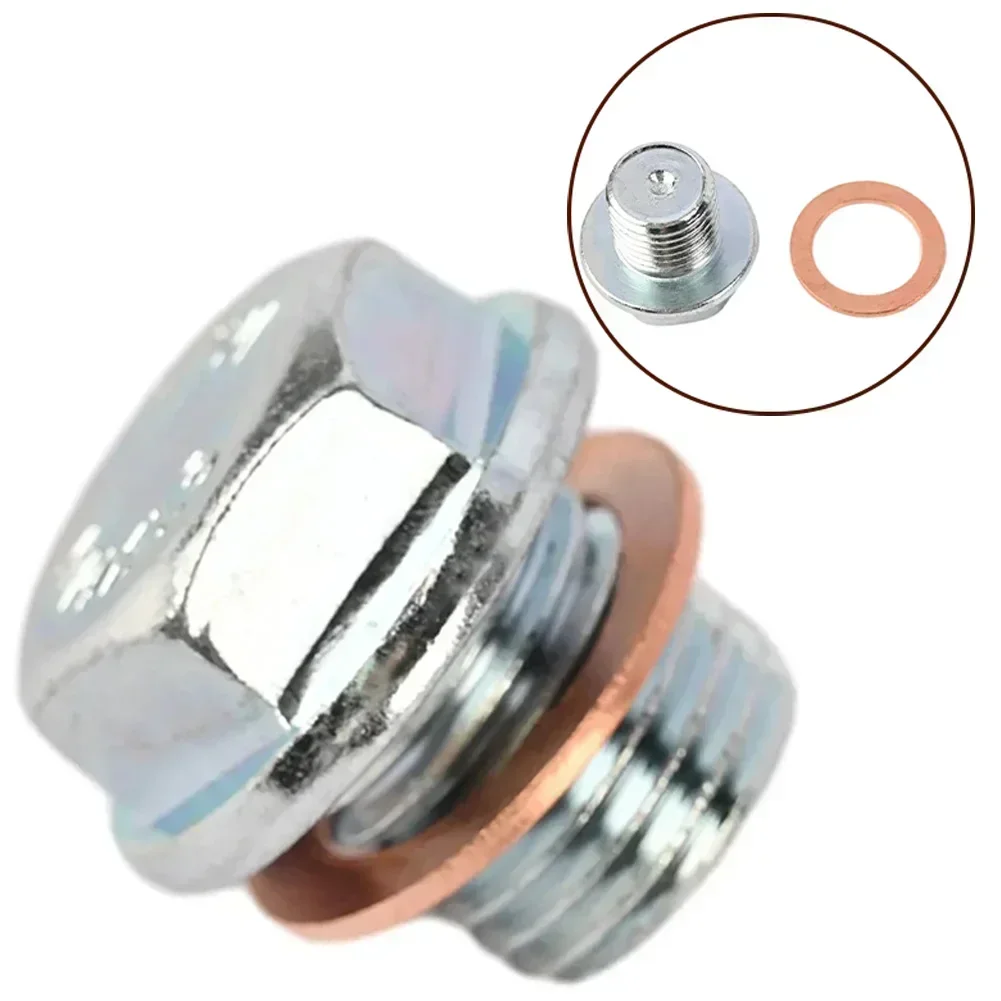 Plugue e arruela de drenagem de óleo de motor de carro para HYUNDAI para KIA 2151223001 2151323001   Peças do motor do parafuso do cárter de óleo
