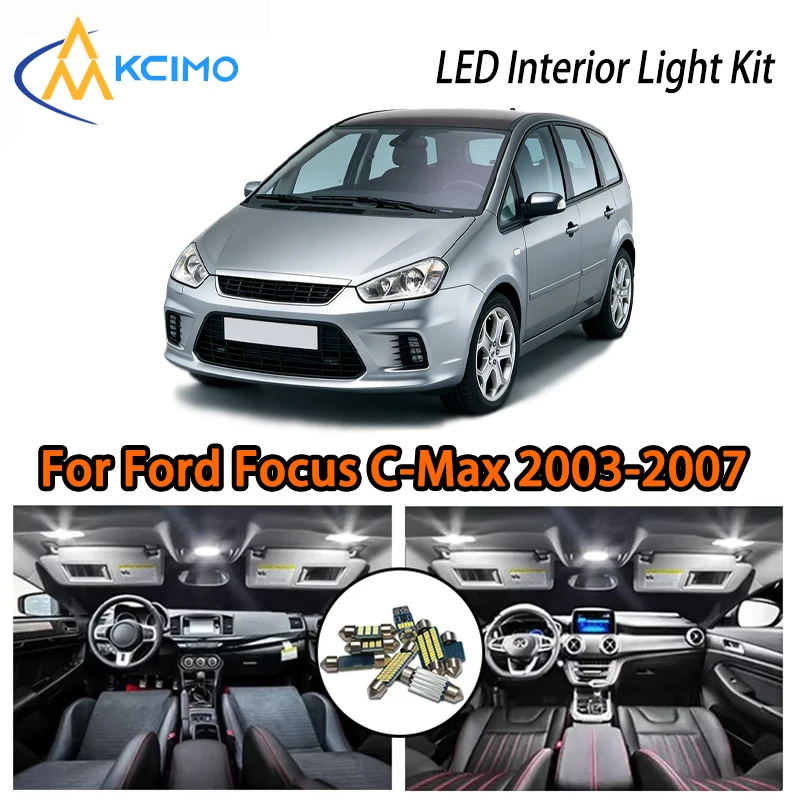 

KCIMO For Ford Focus C-Max 2003-2007 Premium LED Interior Kit - 2 Colors , Quick Installation, Long-Lasting