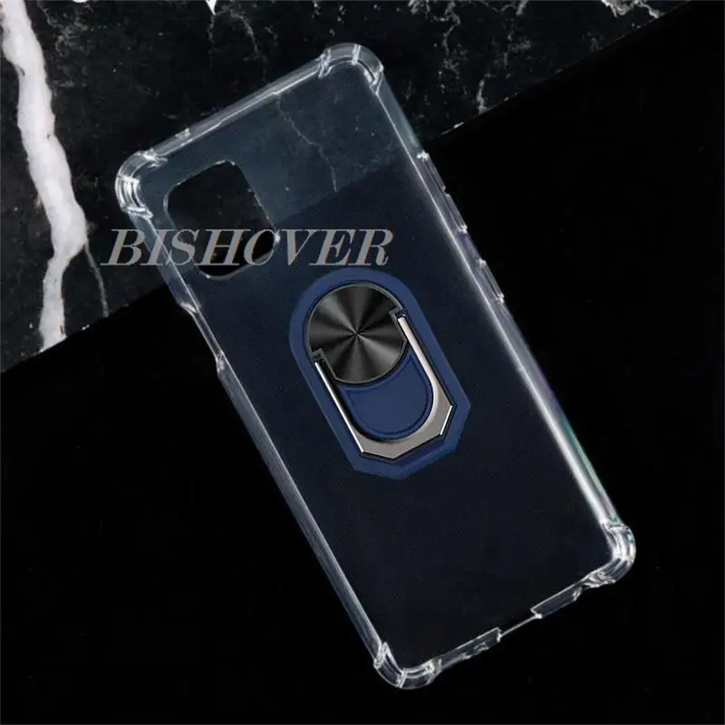 For LG Q92 5G 6.67 inch LG Q92 Q 92 LGQ92 5G Back Ring Holder Bracket Phone Case Smartphone TPU Soft Silicone Cover