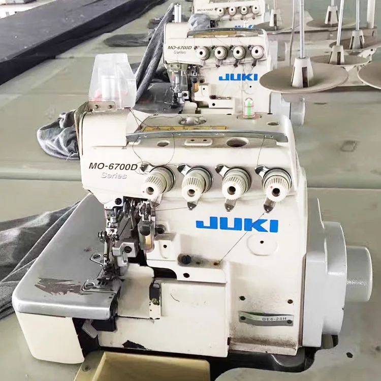 Used Original Industrial Overlock JUKIs 6716 Flat bed 5 thread sewing machine