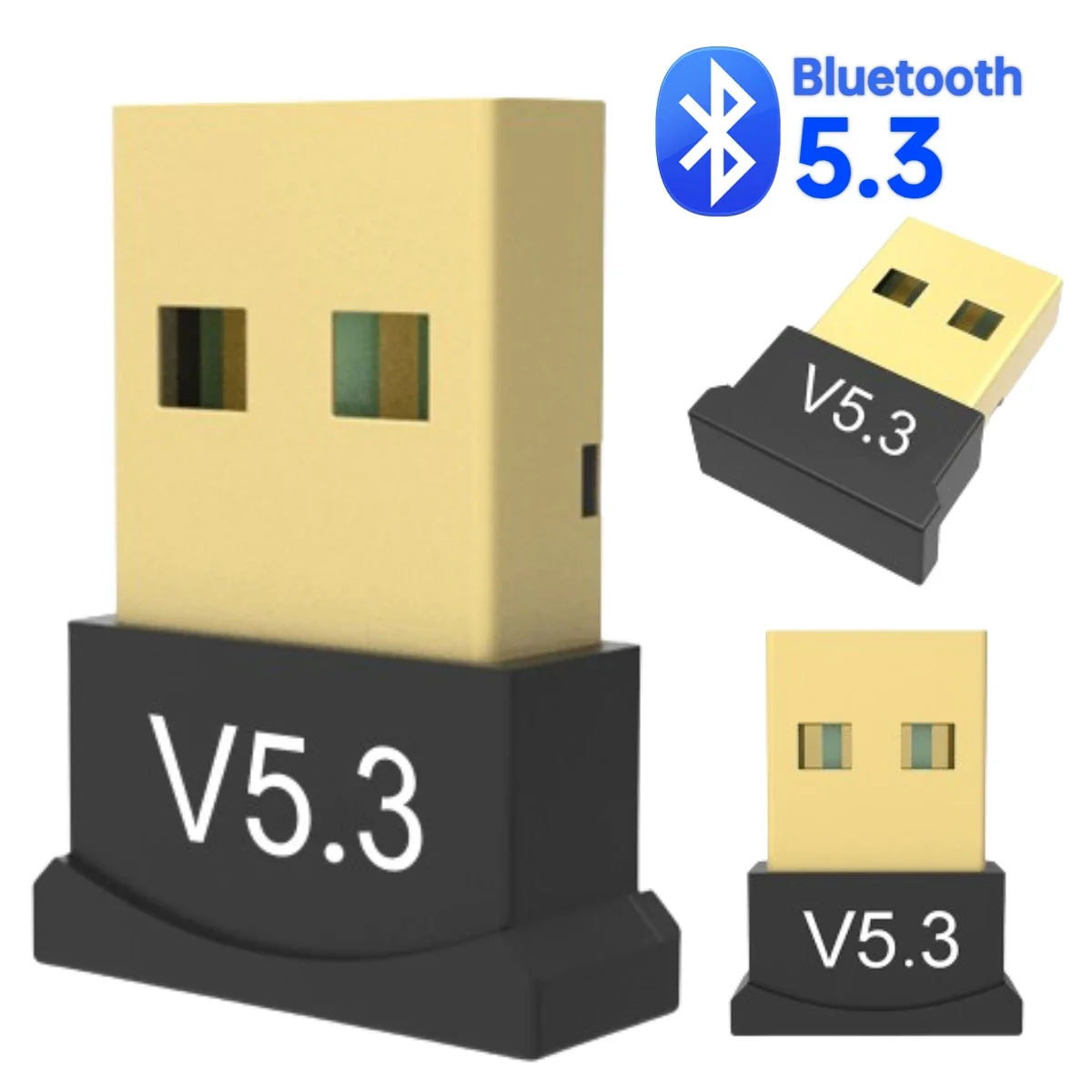 USB Bluetooth 5.3 5.1 Adapter Transmitter Receiver Bluetooth Audio Bluetooth Dongle Wireless USB Adapter for Computer PC Laptop