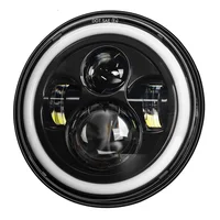 Faro Led Universal para motocicleta, faro DRL H4 de 7 pulgadas para Harley Yamha Honda