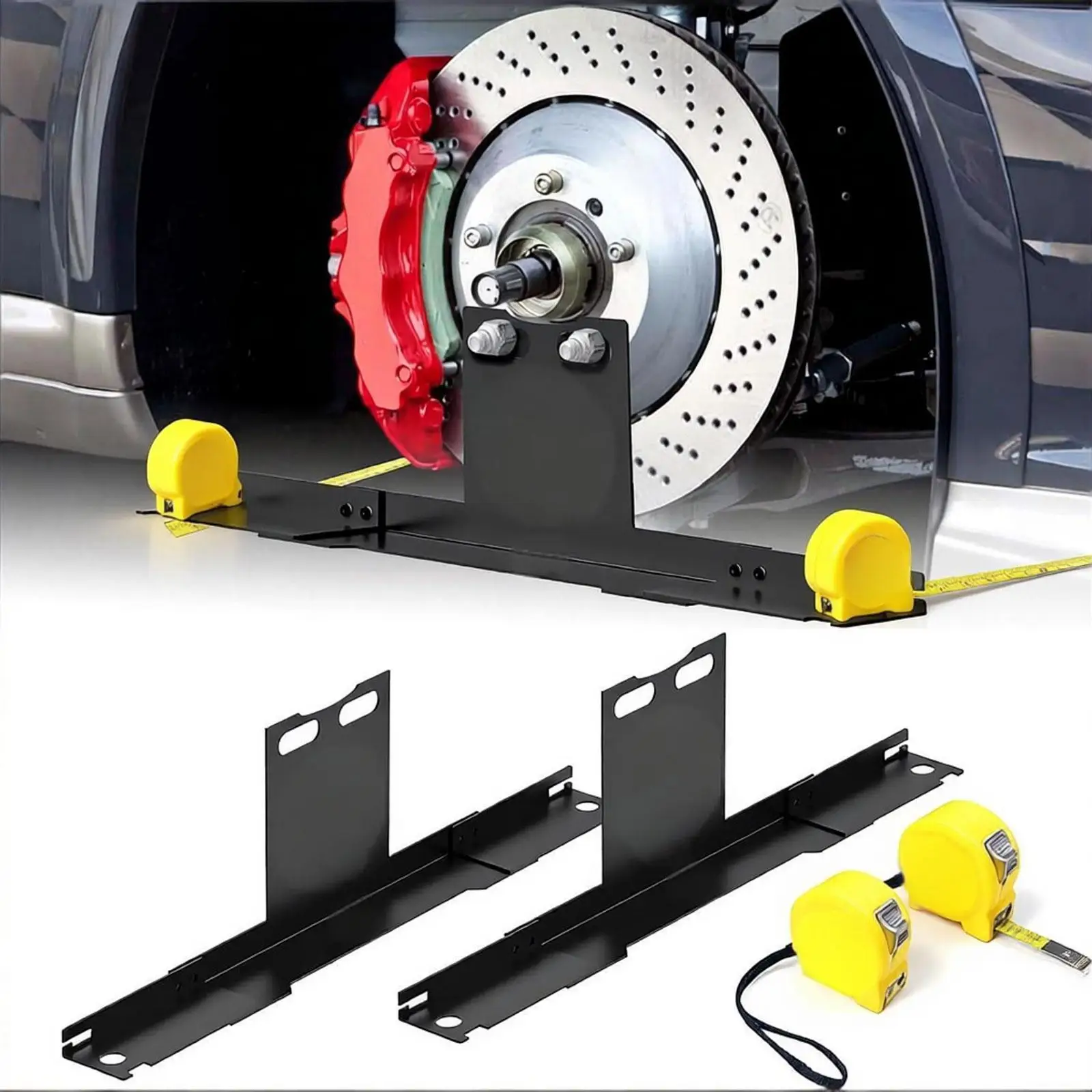 

Wheel Alignment Tool Set Carbon Steel Durable Automotive Mechanical Tool for Professional Tire Service