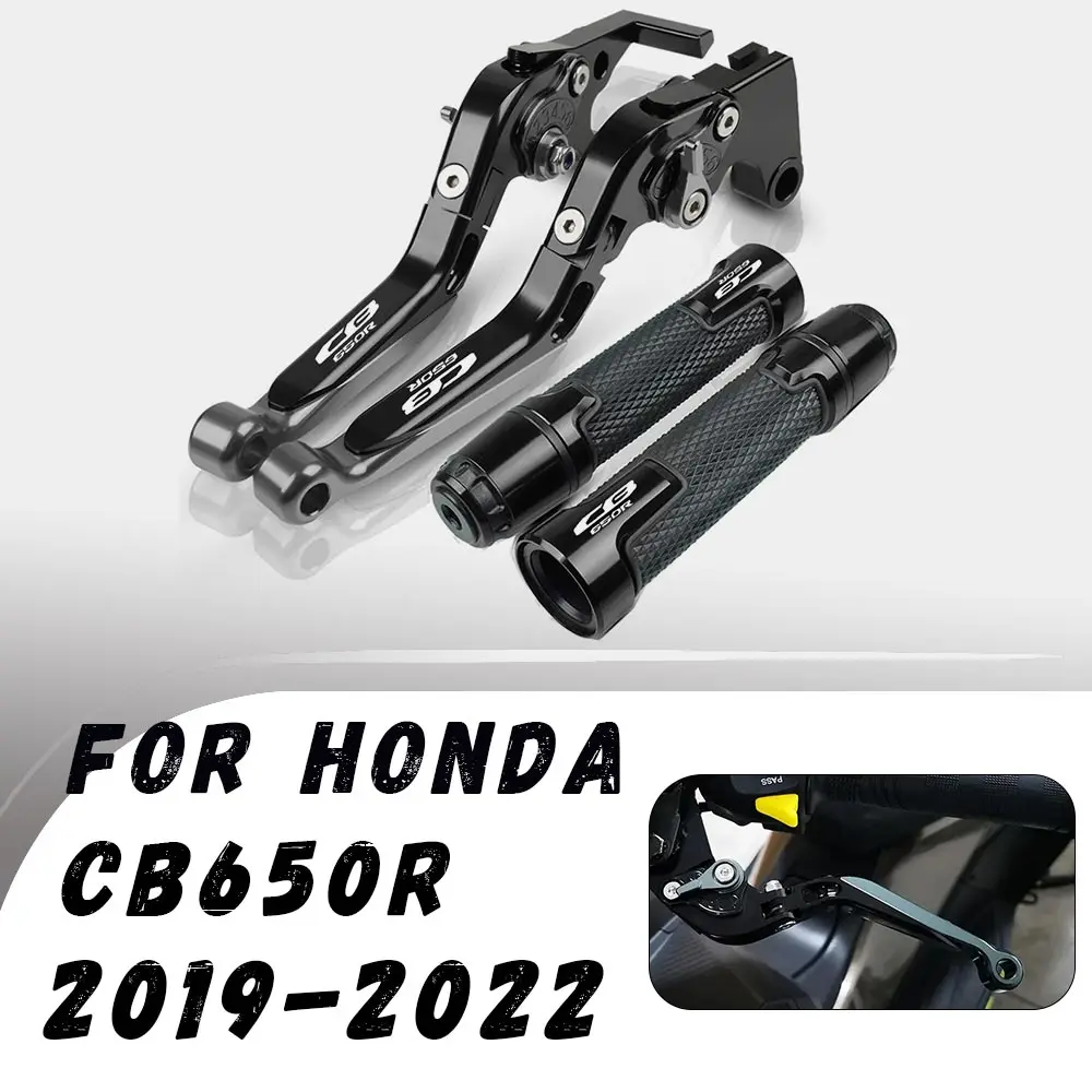 For Honda CB650R 2019-2022 Motorcycle CNC Folding Brake Clutch Lever Handbrake Handlebar Grip Handle Hand Grips Motorcycle Parts