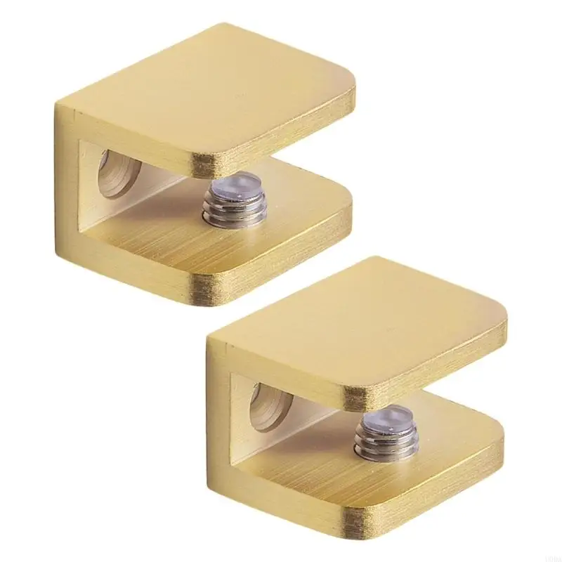  2pack Copper Constructed Glass Shelf Brackets for Shelving Secure Hold