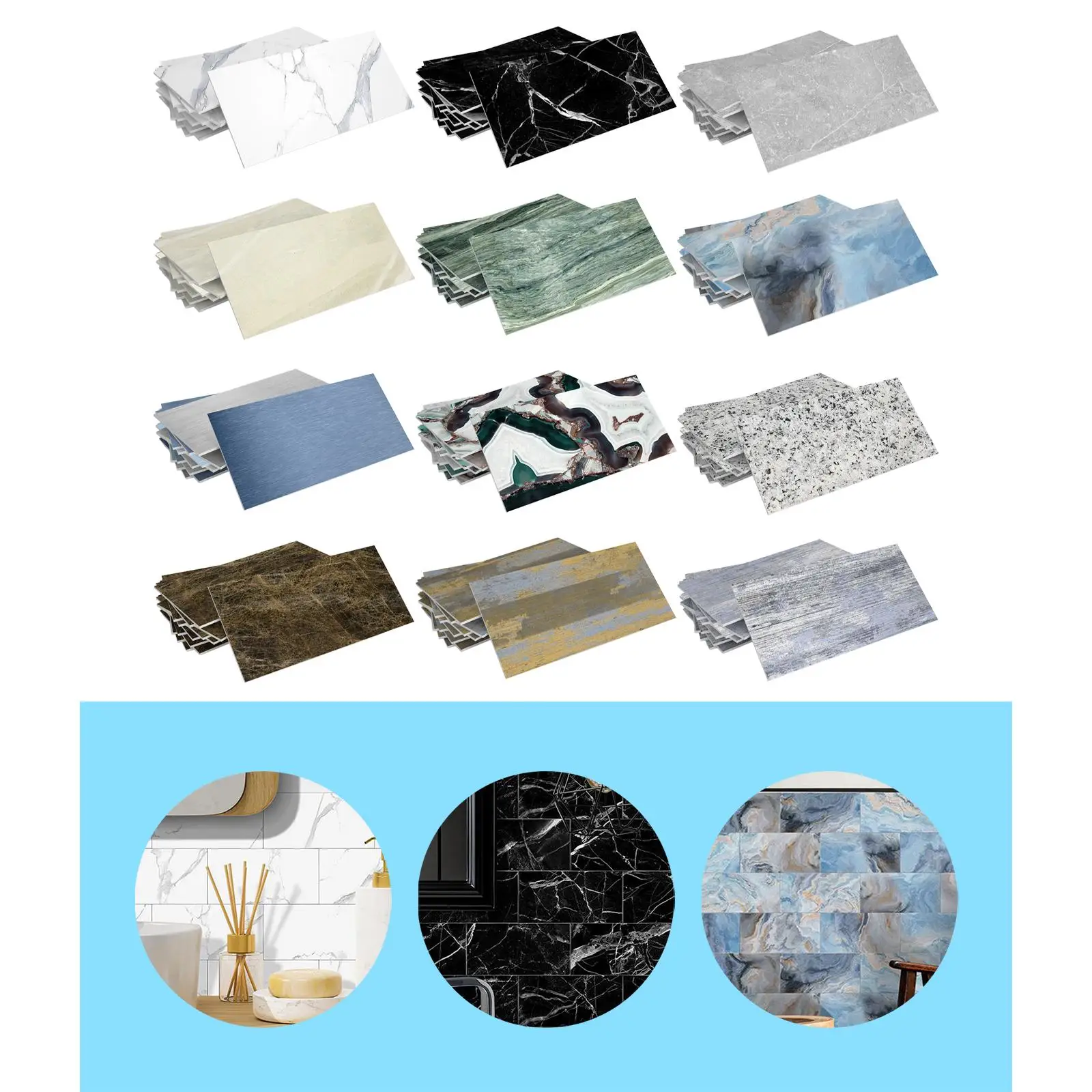 16 قطعة من ملصقات ورق الحائط الإسفنجية القابلة للإزالة لتزيين المنزل