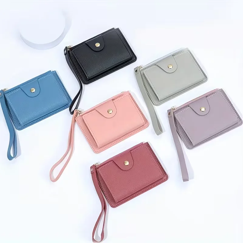 1Pc Personalized Customizable Name Logo Wallet, Stylish Card Holder with Handle, Creative Custom Letter Snap Button Coin Purse, Suitable for Storage, as a Birthday Gift for Friends, Family, or a Holiday Gift