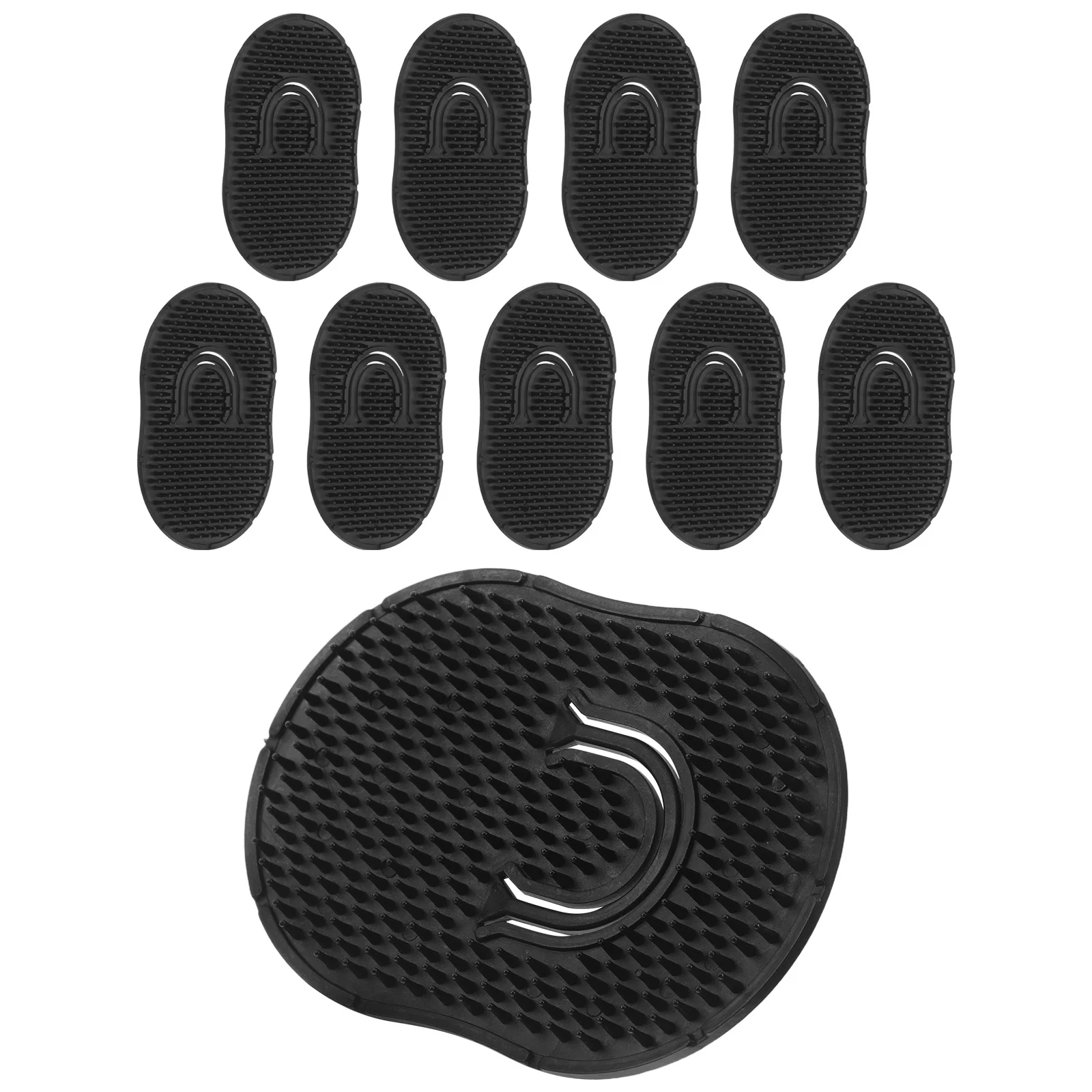 

10 шт., мини-силиконовая щетка для волос на ладонях, мужская расческа для массажа кожи головы, портативная щетка для шампуня, чистка кожи головы, удаление перхоти