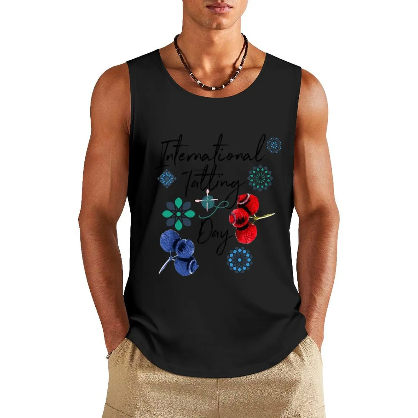 Internation Tatting Day Design Tank Top Men sleeveless tee cool things singlet for men Muscle fit