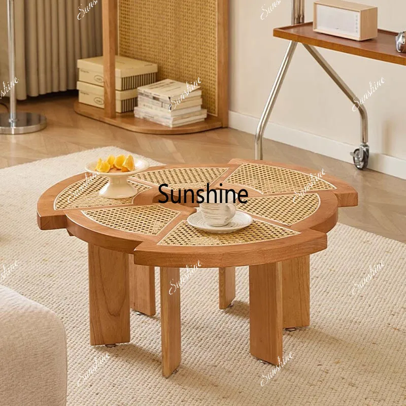 

Rustic Aesthetic Coffee Table American Classic Simple Eclectic Coffee Table Premium Cute Mesa De Centro Living Room Furniture