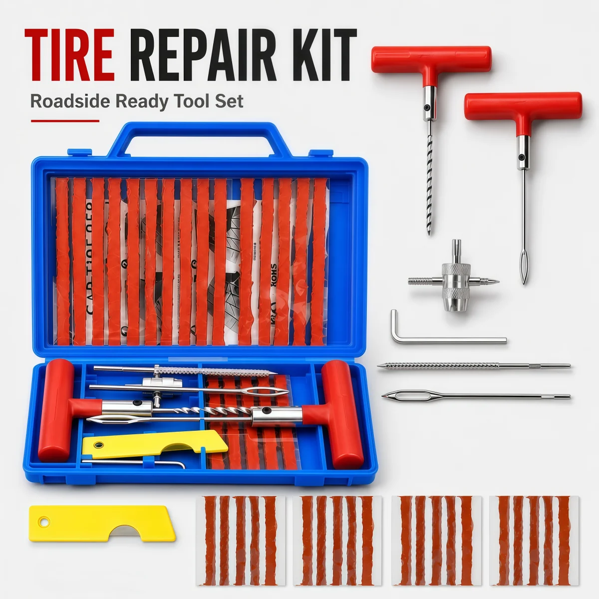 Heavy Equipment Repair - مجموعة أدوات إصلاح إطارات السيارات والدراجات