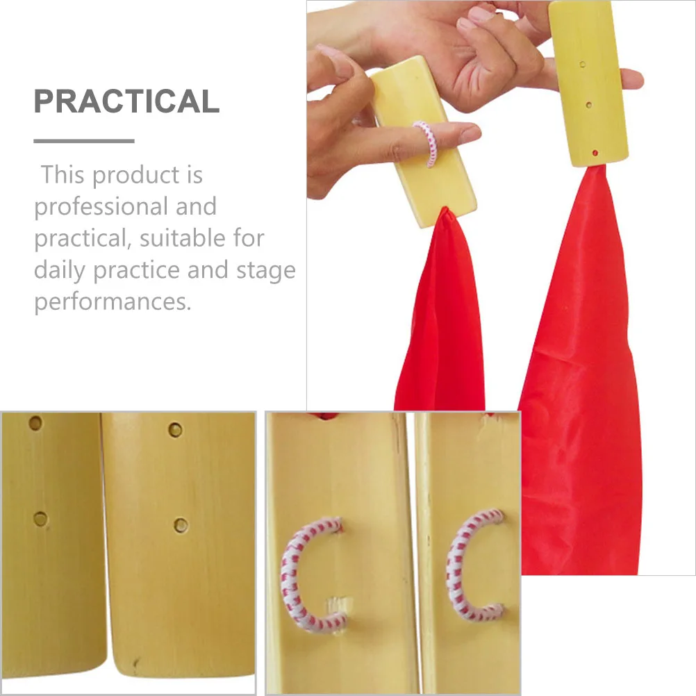 

4pcs Bamboo Board Props Kuaiban Chinese Musical Instrument Handmade Traditional Clappers Allegro Stage Performance Durable