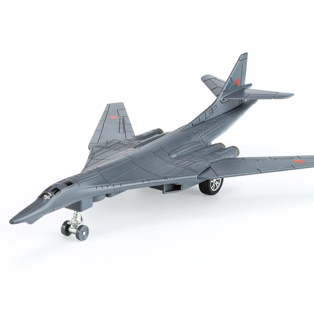 White Swan Tu-160 Strategic Bomber Alloy Stealth Fighter Aircraft Airplane Model Metal Battle Plane Model Sound Light Kids Gifts