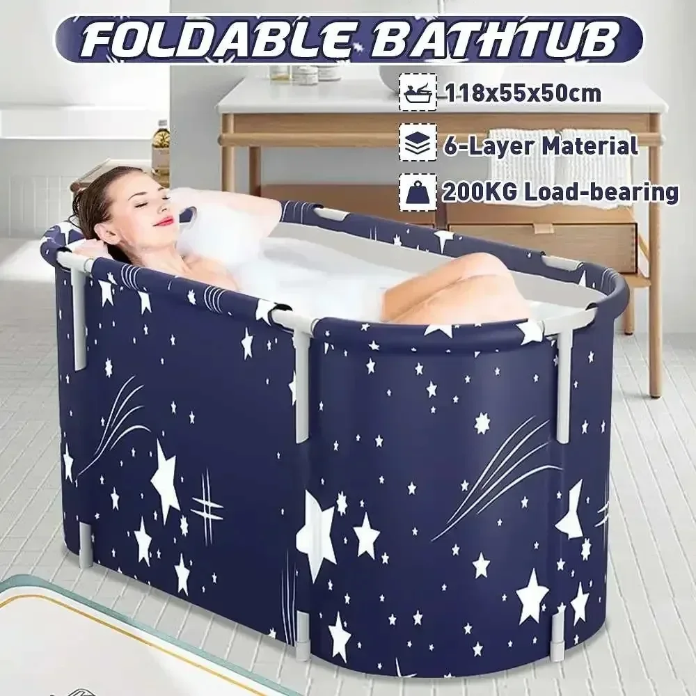 Foldable Bathtub Portable Baby Bath Tub Large Insulation Hot Tub for Baby Adult Sweat Steaming Foot Spa Bath Bucket Bathtubs