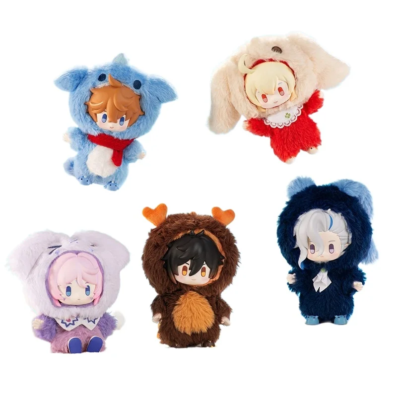 14.5cm Anime Game Genshin Impact Winter Nesting Citlali Neuvillette Kawaii Cosplay Soft Cotton Doll Cartoon Mini Toy Figure Gift