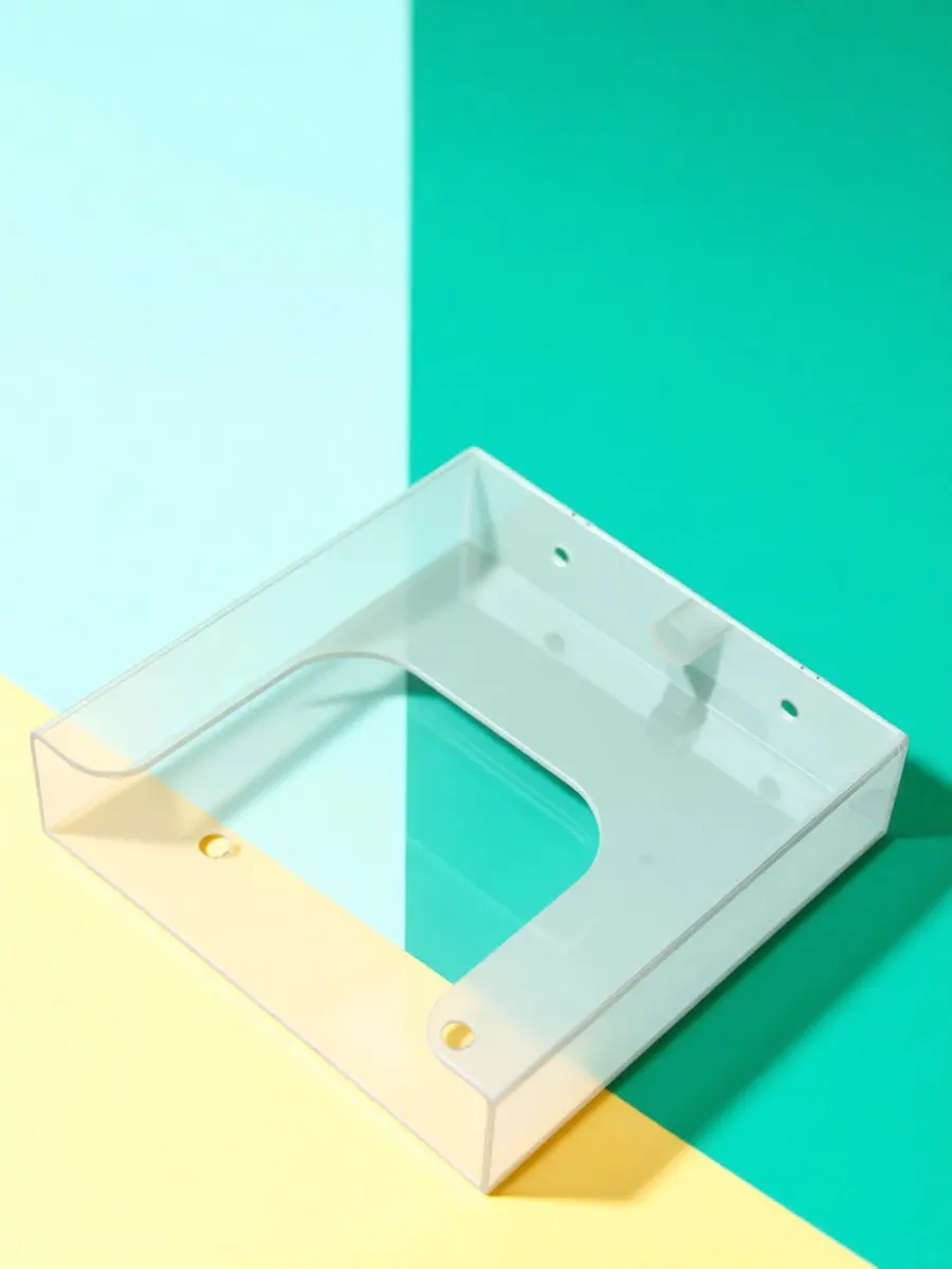 Clear Transparent Plastic Wall Mounted File Holder Sturdy Office Document Organizer for Magazines Envelopes Catalogs Reports and