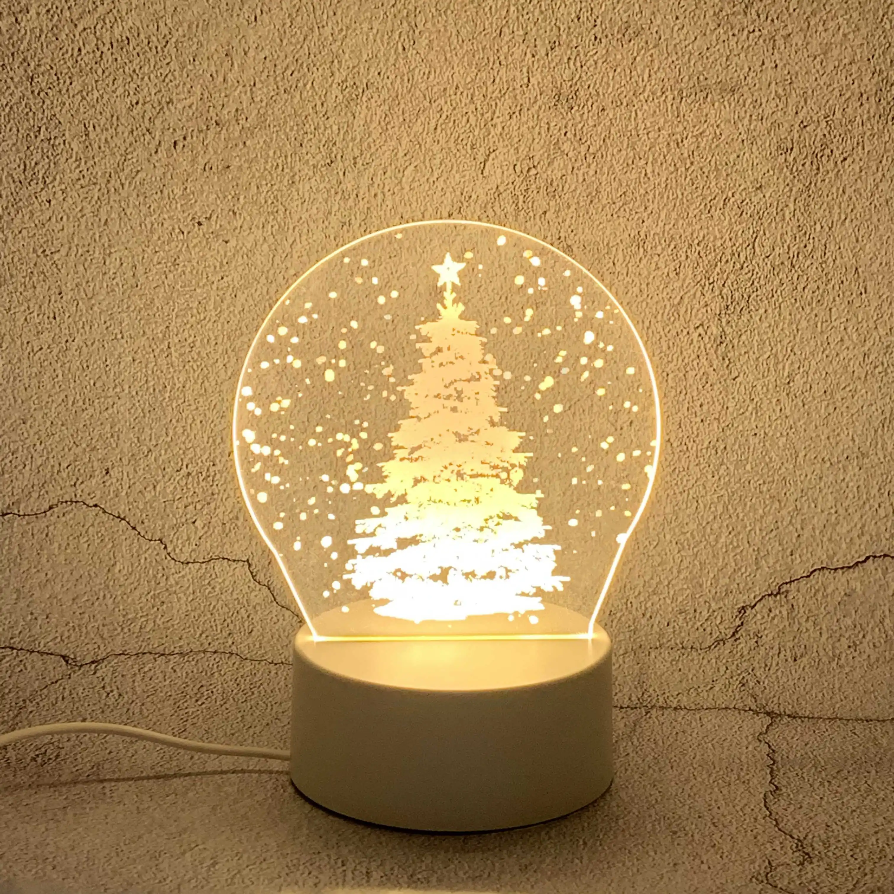 New Christmas Gift Nightlight 3D Plug-in Bedroom Bed Simple Night Light High Appearance Level