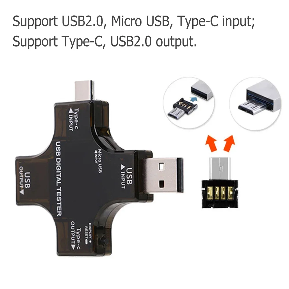 Type-C USB Tester Color Digital Display DC Digital Voltmeter Voltage Current Meter Ammeter Detector Voltage USB Current Tester