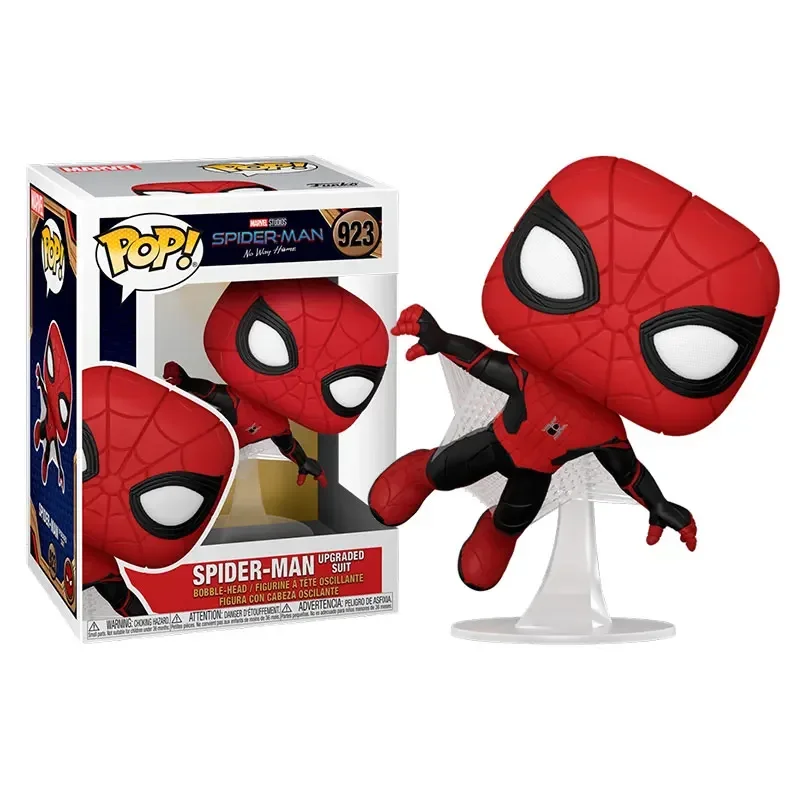 FUNKO POP Marvel Studios Spider-man No Way Home 923# Spiderman Upgraded Suit PVC Vinyl Figure Collection Bobble Head Model Toys