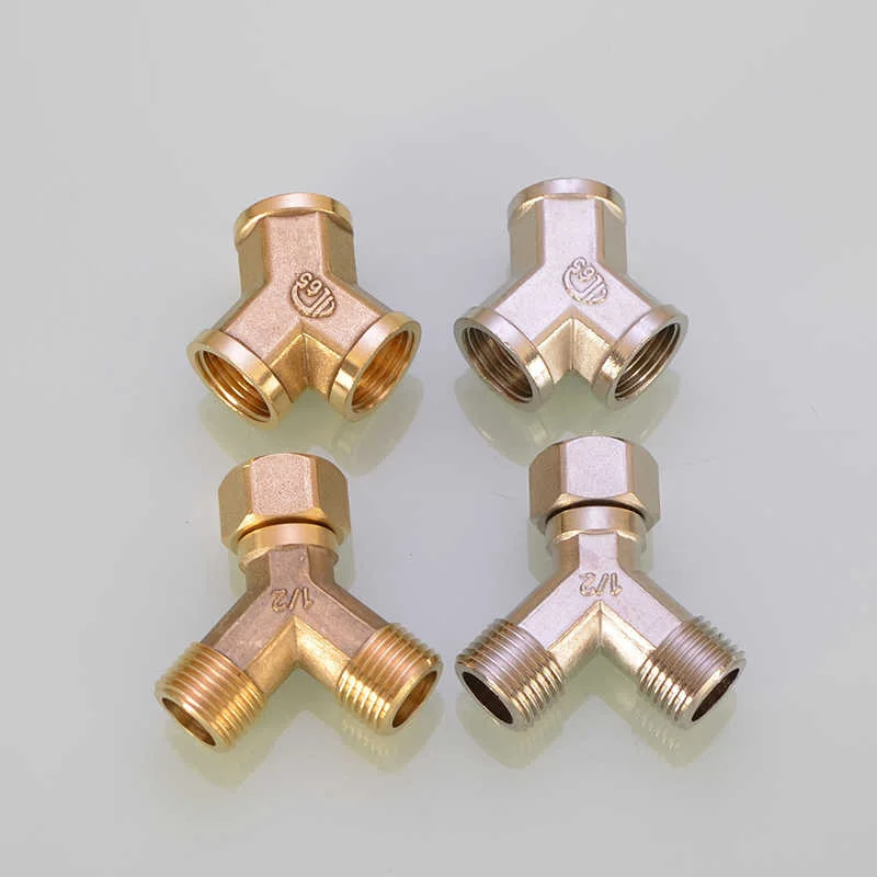 

Pneumatic Plumbing Brass Pipe Fitting Male/Female Thread 1/4" 3/8" 1/2" BSP Copper Fittings Water Oil Gas Adapter