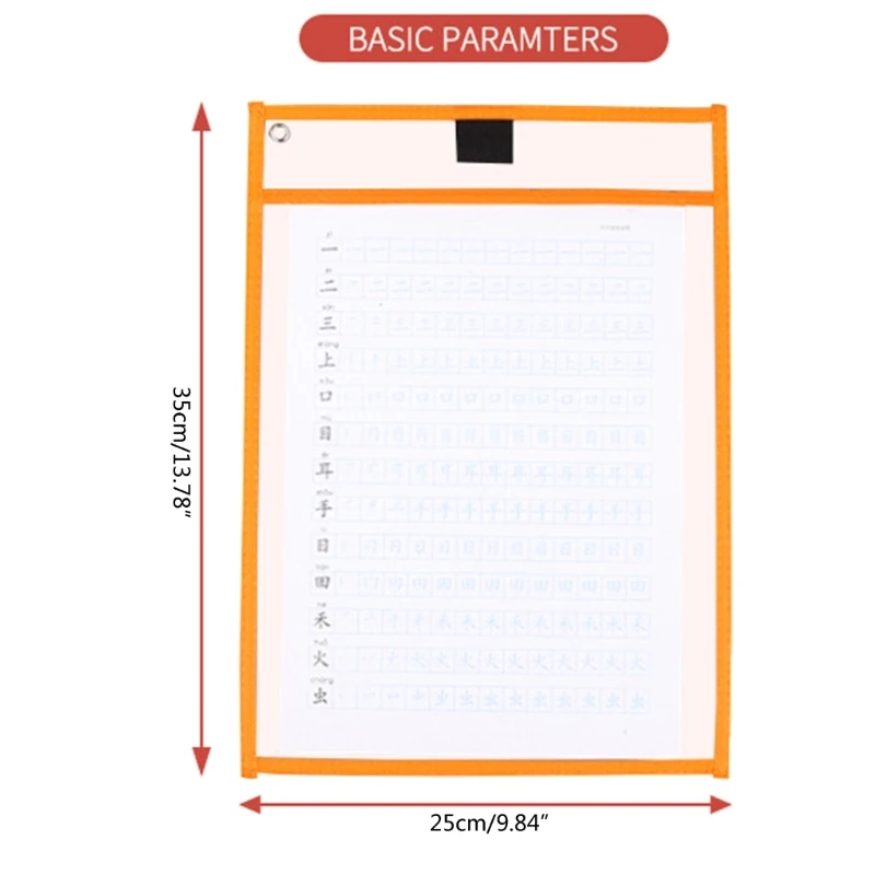 Durchsichtiger Blattschutz für Lehrer, Schule, Klassenzimmer, wiederverwendbar, trocken abwischbar, Taschenhüllen