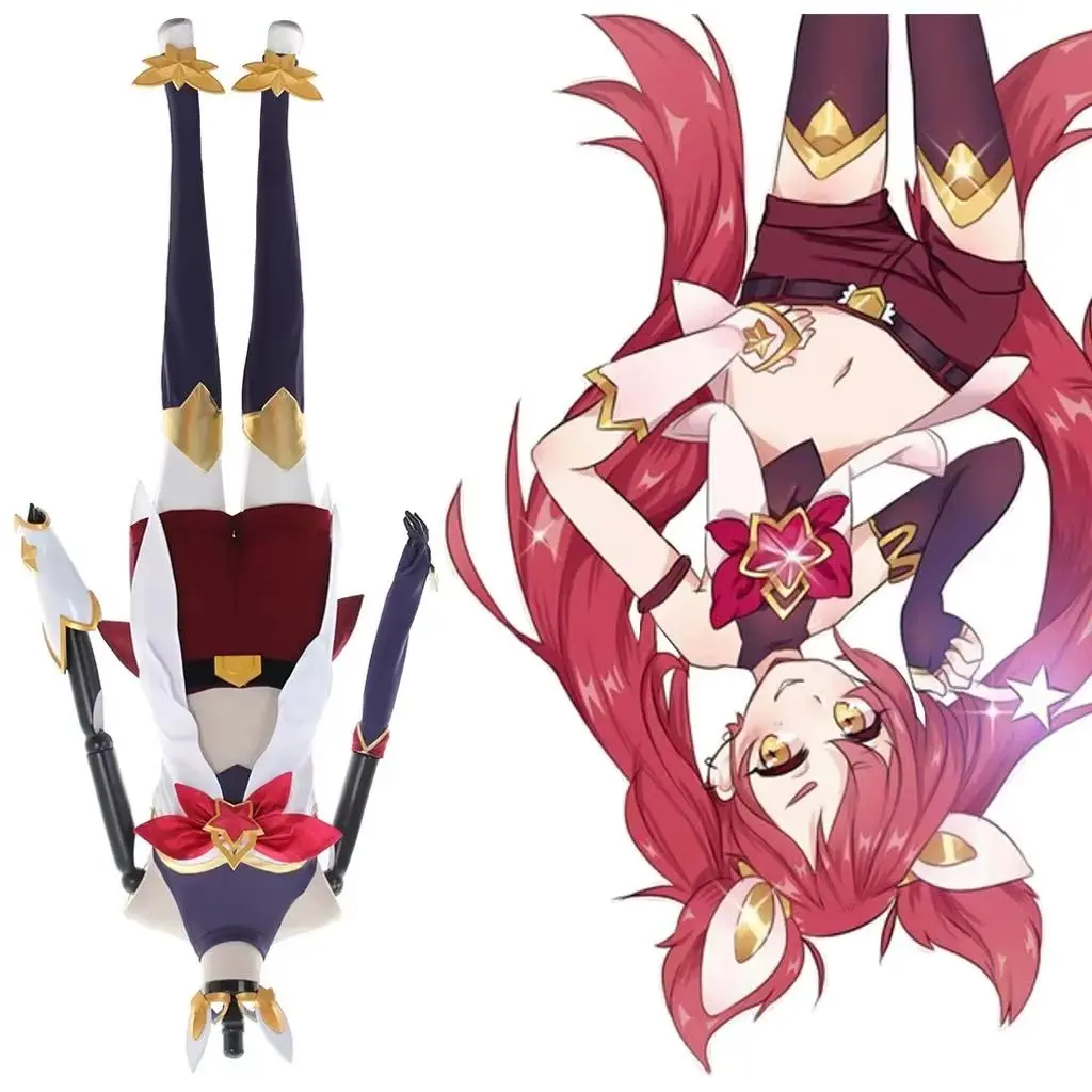 

Game LOL Jinx Cosplay Star Guardian Costume For Women Sweet Cute Battle Uniform Magic Outfits Halloween Carnival Party Suit