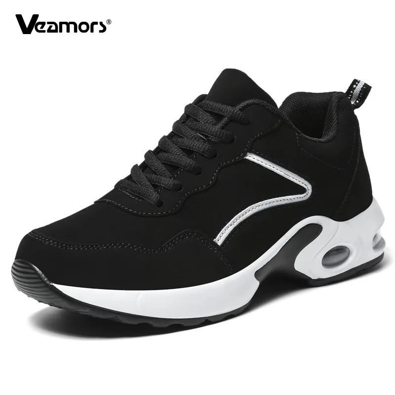 

PU Leather Women Casual Sport Shoes Fashion Air-cushion Running Shoes Plush Warm Outdoor Training Sneakers Walking Jogging Shoes